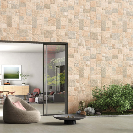 Carrelage effet pierre mat - Evardo crema - 60x120cm