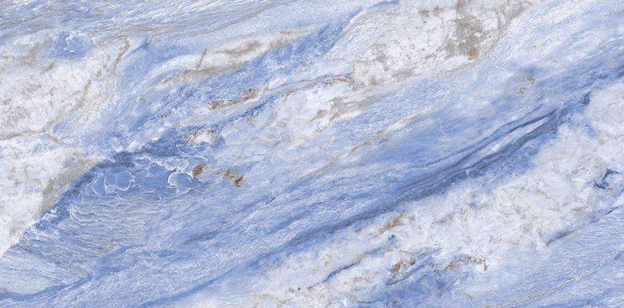 Carrelage effet marbre brillant - Grassland Blue - 60x120cm