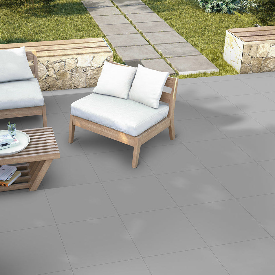 Carrelage effet uni mat - Grenade Gris - 60x60cm