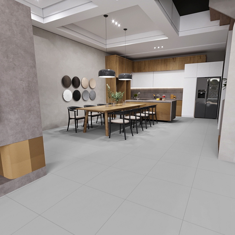 Carrelage effet uni mat - Grenade Gris - 60x60cm