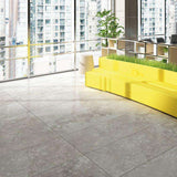 Carrelage effet pierre mat - Gris Travertino - 60x120cm