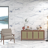 Carrelage effet marbre brillant - Impérial Blue - 60x120cm