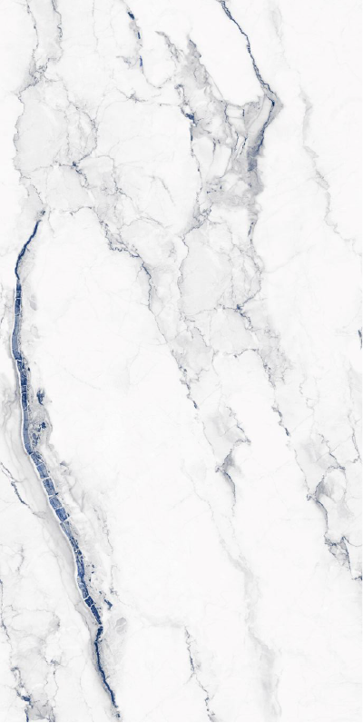 Carrelage effet marbre brillant - Impérial Blue - 60x120cm