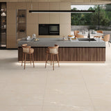 Carrelage effet marbre mat 3D - Infini Lune Creme - 60x120cm