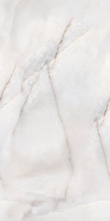 Carrelage effet marbre brillant- Infini Nuage Blanc - 60x120cm