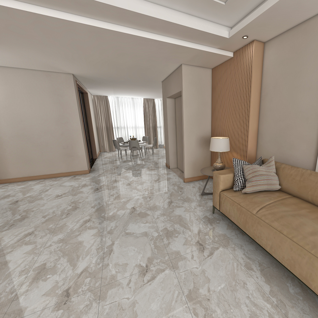 Carrelage effet marbre brillant- Infini Pologne - 60x120cm