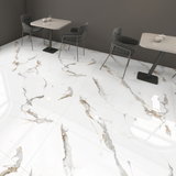 Carrelage effet marbre brillant- Infini Statuario Lithique - 60x120cm