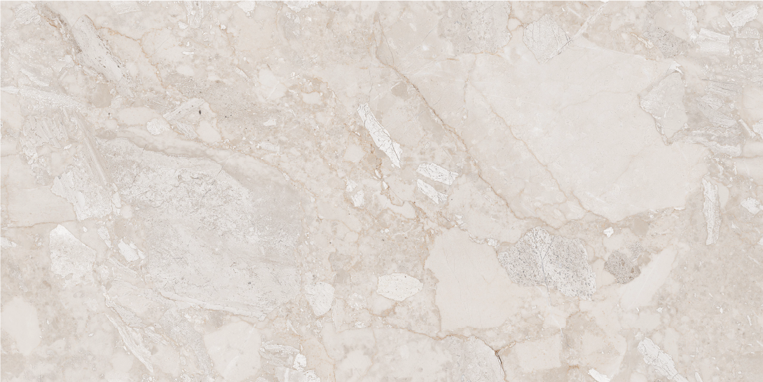 Carrelage effet pierre beige brillant - Infini Roche de Neige - 60x120cm