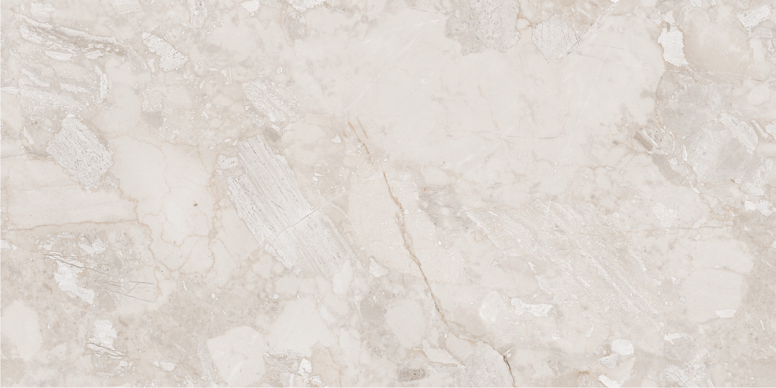 Carrelage effet pierre beige brillant - Infini Roche de Neige - 60x120cm