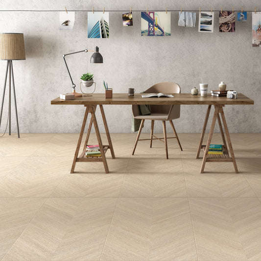 Carrelage effet parquet mat - Ivory Blush - 60x120cm