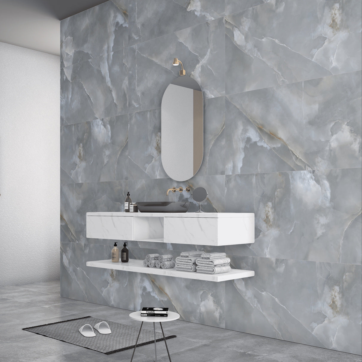 Carrelage effet marbre fabula - Jenifer Grey - 60x120cm