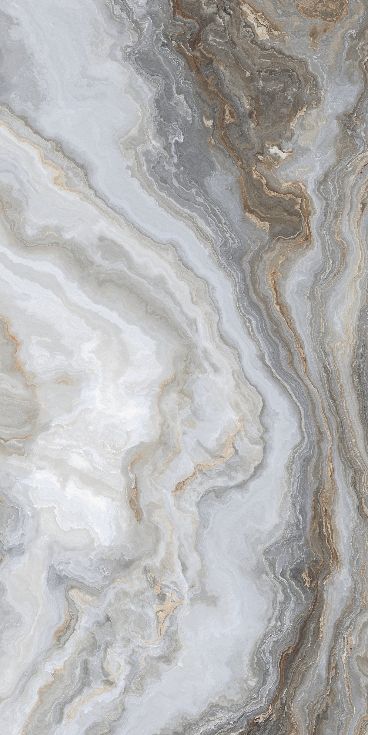 Carrelage effet marbre brillant- Kachori Grey - 60x120cm
