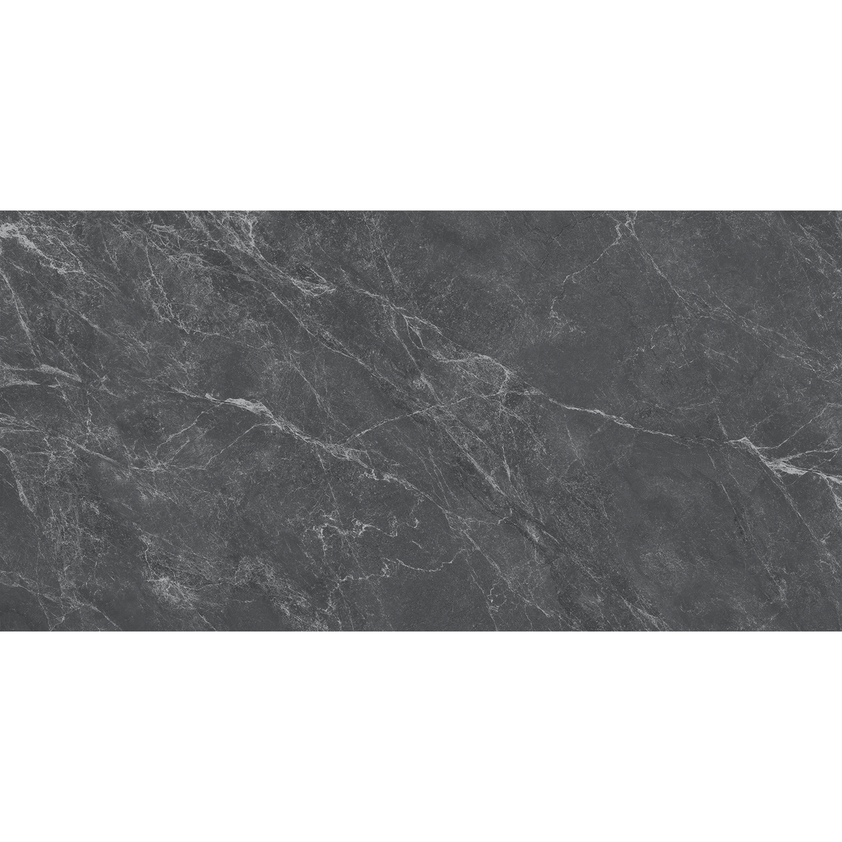 Carrelage effet marbre noir semi-brillant - Las Palmas Carbon - 60x120cm