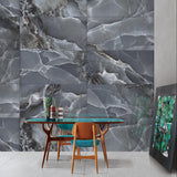 Carrelage effet marbre brillant - Lerix Black - 60x120cm