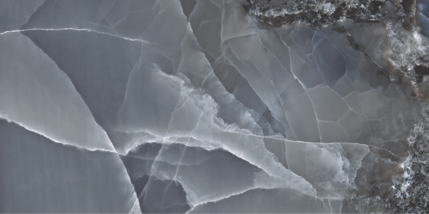 Carrelage effet marbre brillant - Lerix Black - 60x120cm