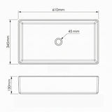 Vasque à poser rectangulaire noire - Lucas Grey - Finition mat satin (61 x 34,5 cm)