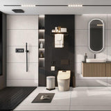 Carrelage effet pierre ivoire mat 3D - Lumière d'Azur Blanc - 60x120cm