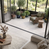 Carrelage effet pierre ivoire mat 3D - Lumière d'Azur Blanc - 60x120cm
