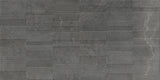 Carrelage effet pierre de parement noir mat 3D - Lunar Nero Decor - 60x120cm