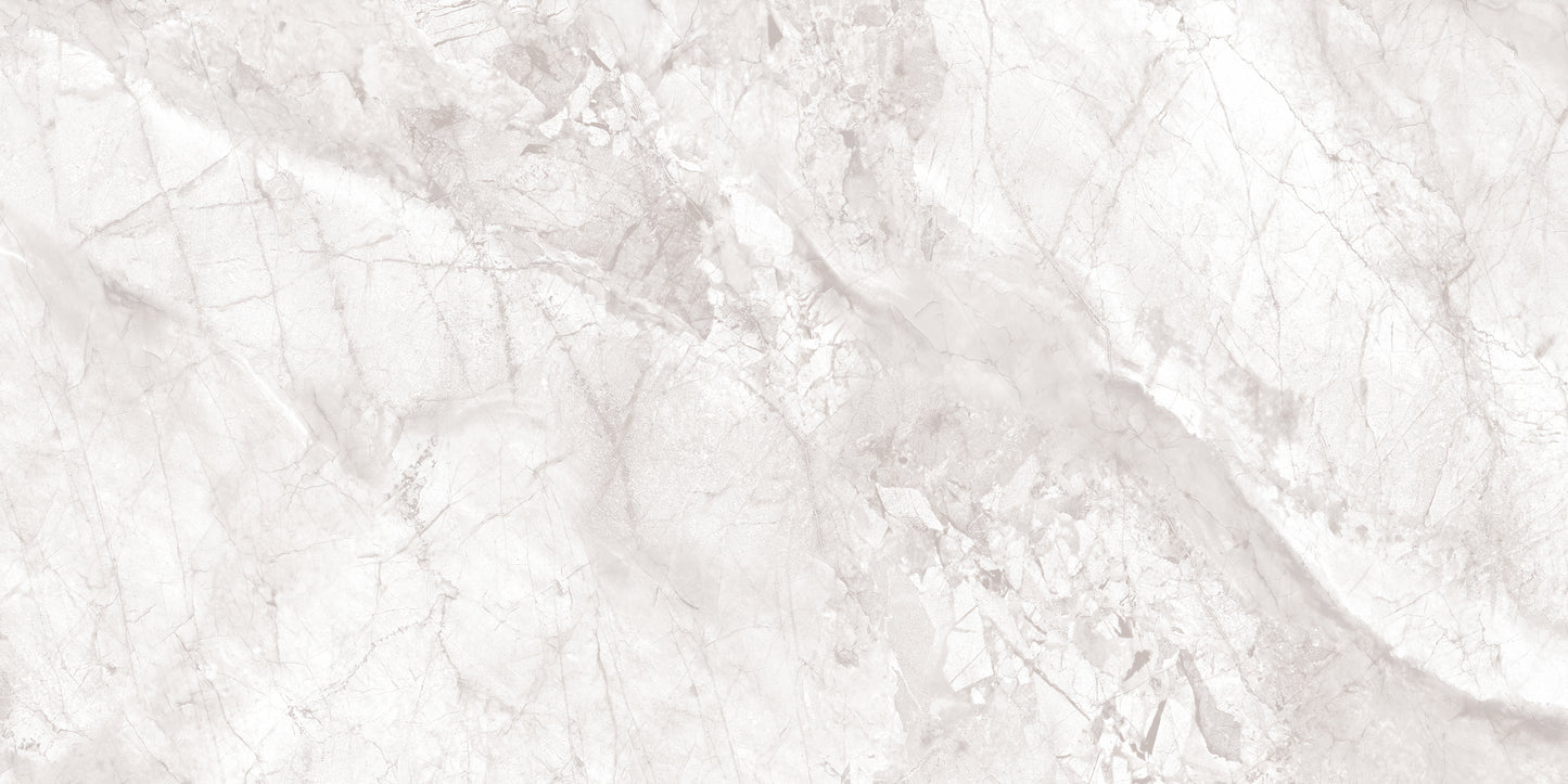 Carrelage effet marbre brillant - Lusso Crema - 60x120cm