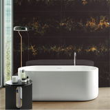 Carrelage effet marbre brillant - Macel Black - 60x120cm