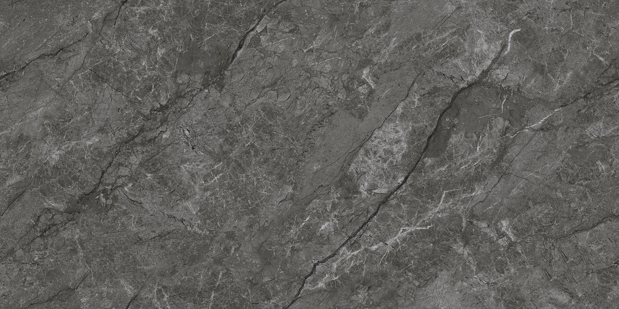 Carrelage effet marbre semi-brillant - Noir Infini Absolu - 60x120cm