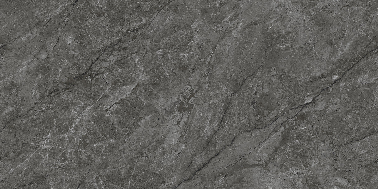 Carrelage effet marbre semi-brillant - Noir Infini Absolu - 60x120cm