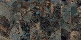 Carrelage effet décoratif brillant bleu - Notturno Aqua Decor - 60x120cm