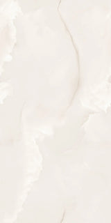 Carrelage effet marbre beige mat satin - Onyx Fleur Beige - 60x120cm