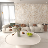 Carrelage effet décoratif brillant  - Onyx Fleur Decor - 60x120cm