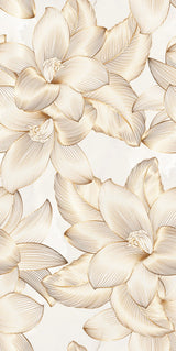 Carrelage effet décoratif brillant  - Onyx Fleur Decor - 60x120cm