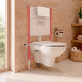 Pack complet WC suspendu lavant - Bâti-support, Cuvette, Abattant & Robinet d'arrêt (bidet)