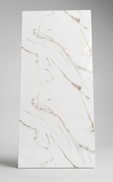 Panneau mural PVC effet marbre blanc et or - PVC-14 - 260x122cm