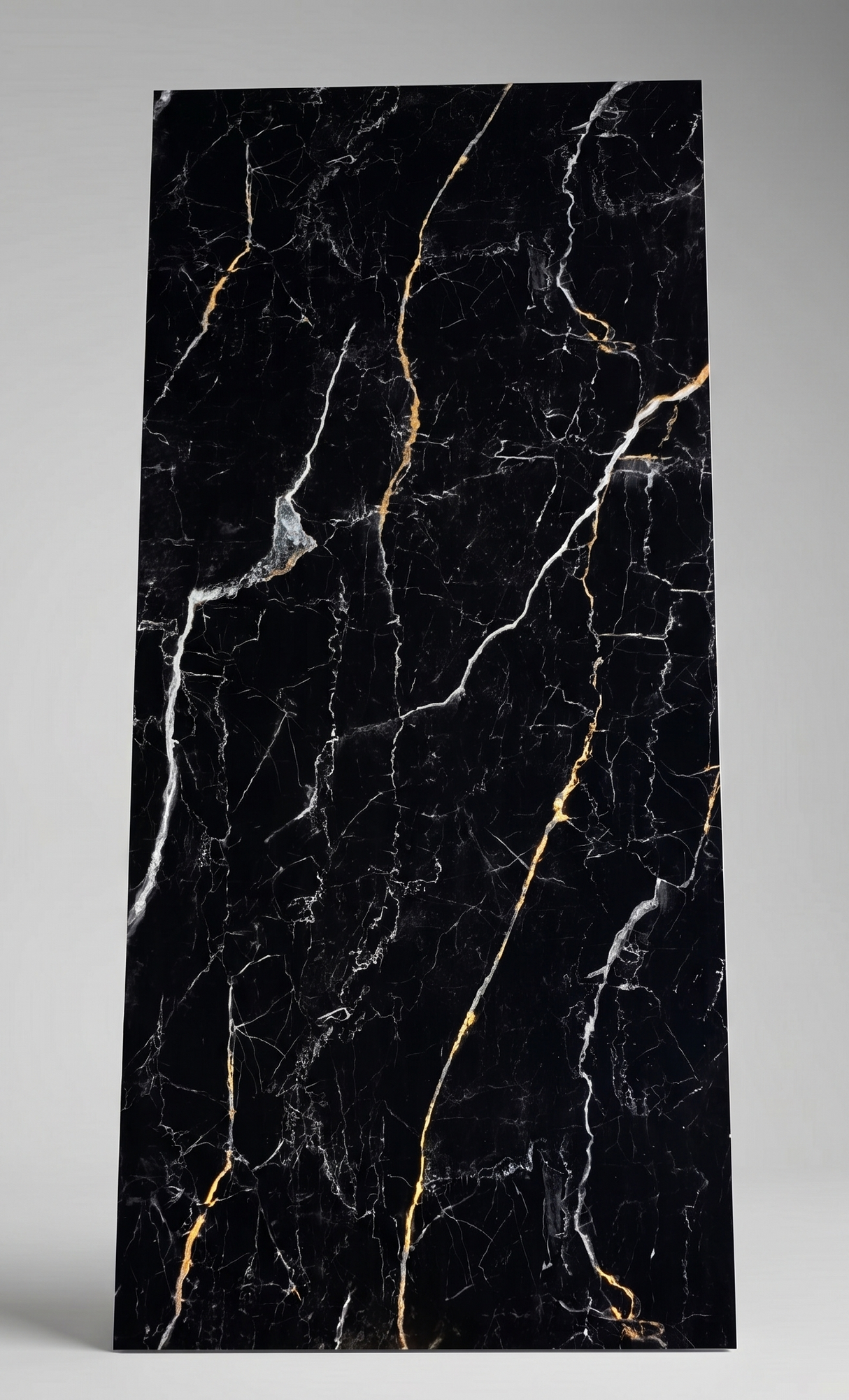 Panneau mural PVC effet marbre noir et or - PVC 12 - 260x122cm