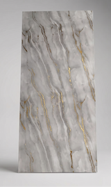 Panneau mural PVC effet marbre blanc et or - PVC 13 - 260x122cm