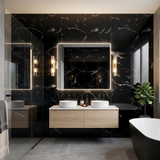 Panneau mural PVC effet marbre noir - PVC 16 - 280x122cm