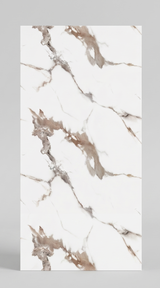 Panneau mural PVC effet marbre blanc et or - PVC 2 - 260x122cm
