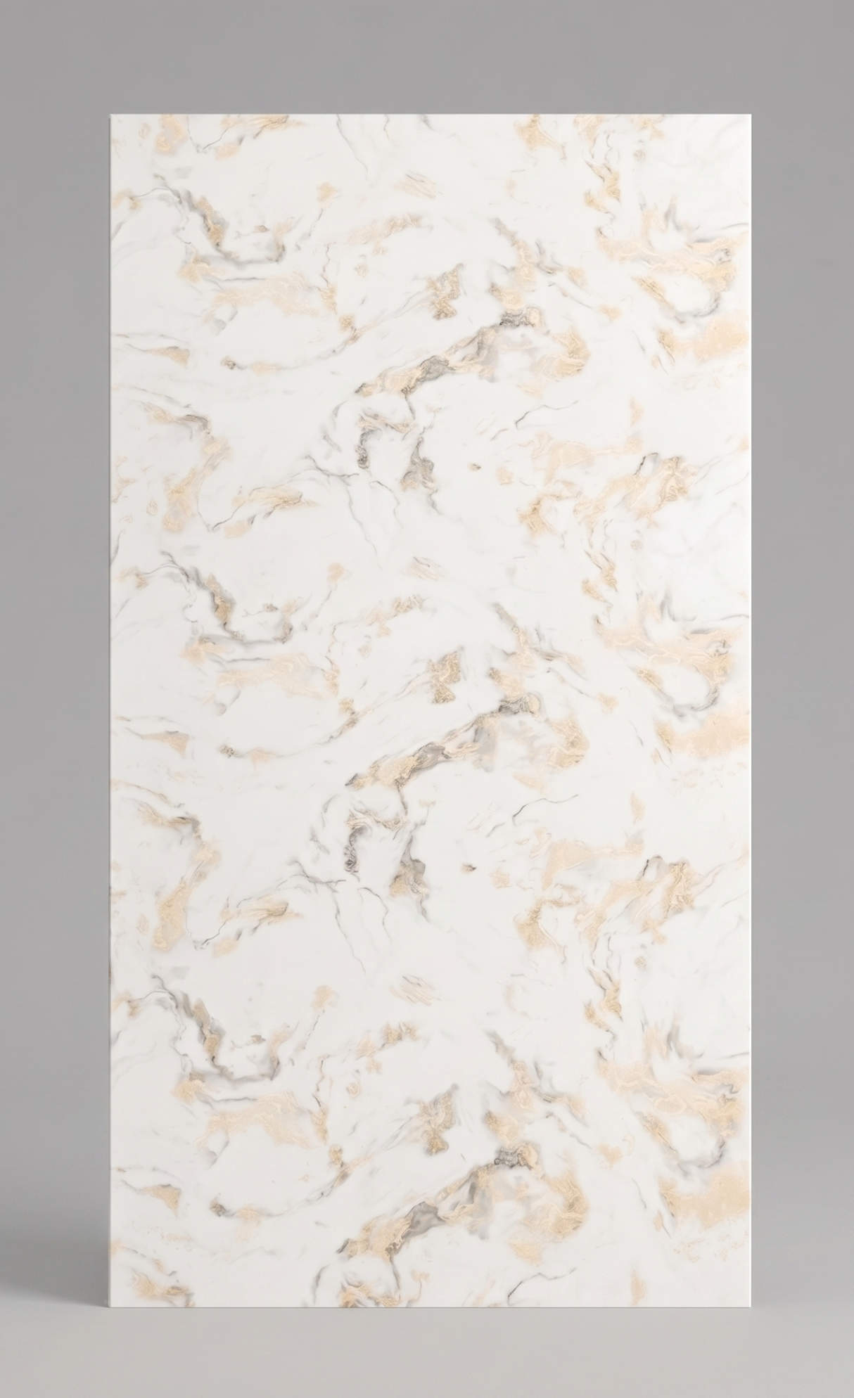 Panneau mural PVC effet marbre blanc et or - PVC 3 - 260x122cm