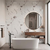Panneau mural PVC effet marbre blanc et noir - PVC 5 - 260x122cm