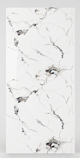 Panneau mural PVC effet marbre blanc et noir - PVC 5 - 260x122cm