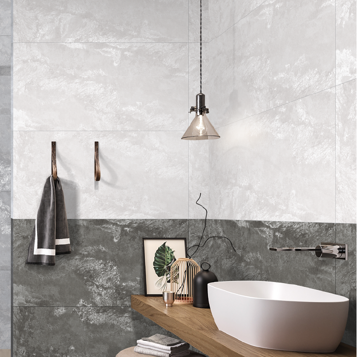 Carrelage effet pierre mat 3D - RC 5100 Bianco - 60x120cm