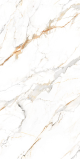 Carrelage effet marbre brillant- Roma Gold - 60x120cm