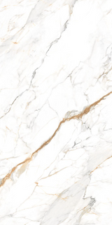 Carrelage effet marbre brillant- Roma Gold - 60x120cm