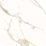 Carrelage effet marbre brillant - Royal Carara - 100x100cm