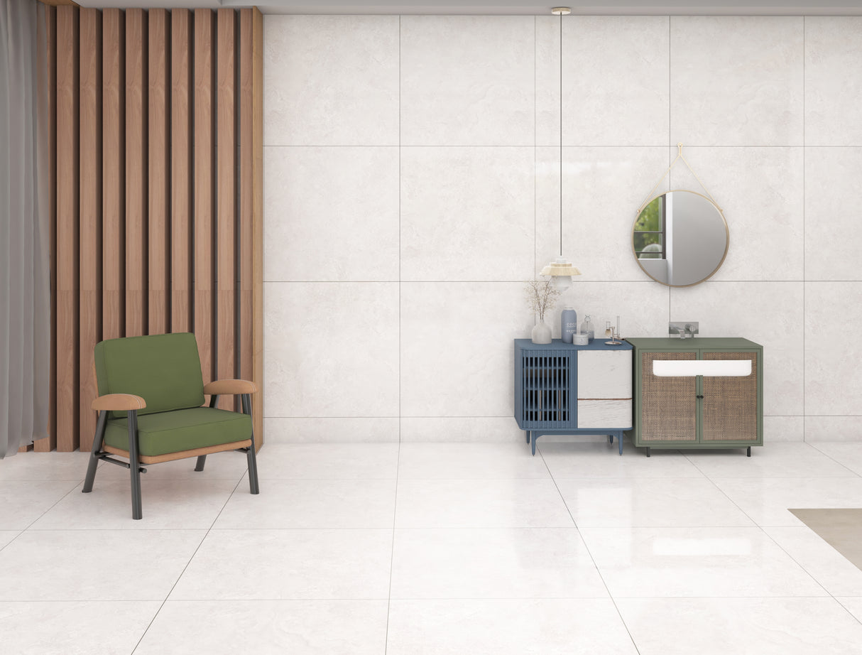 Carrelage Sandstar Bianco 100x100 cm – Élégance Neutre et Modernité Chic