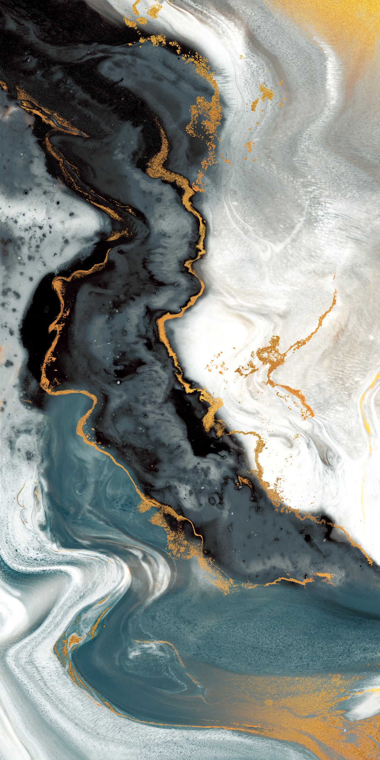 Carrelage effet marbre brillant- Santorini - 60x120cm