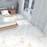 Carrelage effet marbre brillant - Satvario Crema - 60x120cm