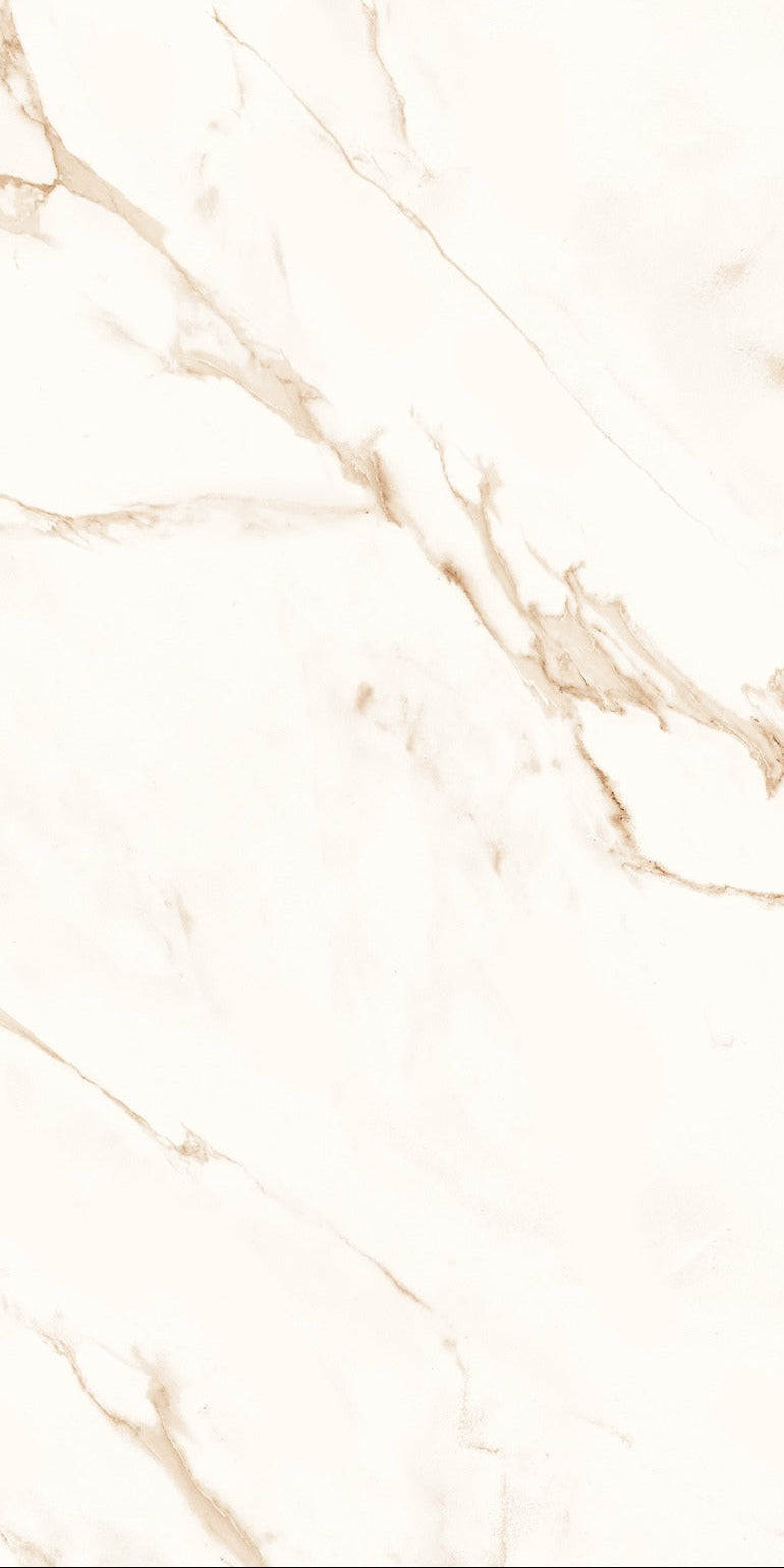 Carrelage effet marbre brillant - Satvario Crema - 60x120cm