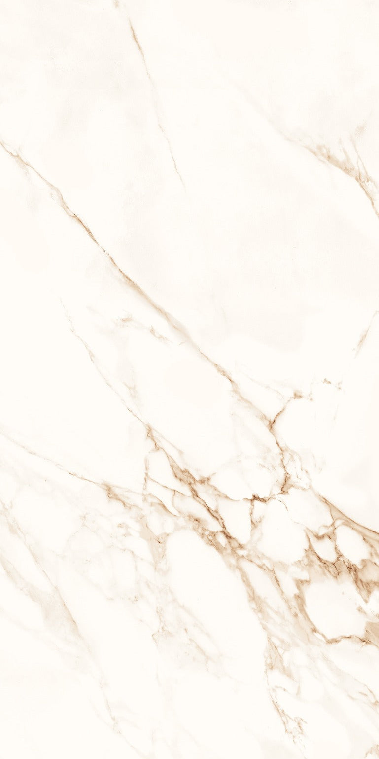 Carrelage effet marbre brillant - Satvario Crema - 60x120cm