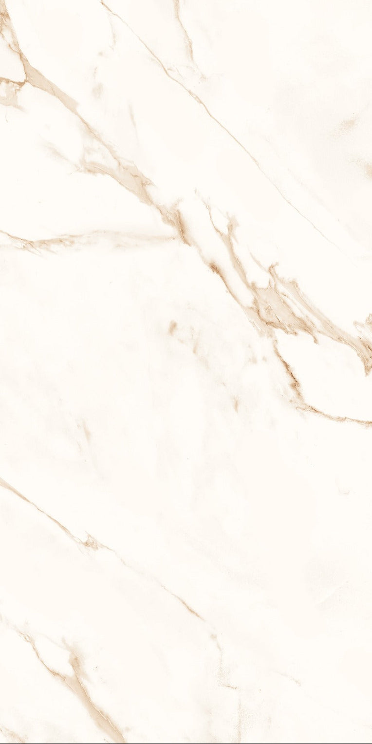 Carrelage effet marbre brillant - Satvario Crema - 60x120cm